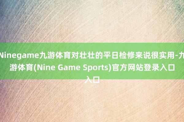 Ninegame九游体育对壮壮的平日检修来说很实用-九游体育(Nine Game Sports)官方网站登录入口