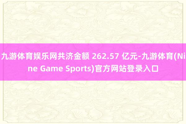 九游体育娱乐网共济金额 262.57 亿元-九游体育(Nine Game Sports)官方网站登录入口