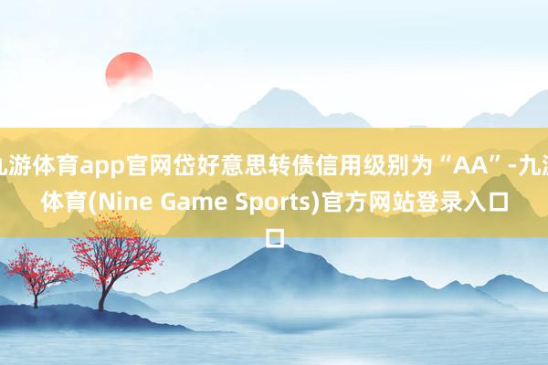 九游体育app官网岱好意思转债信用级别为“AA”-九游体育(Nine Game Sports)官方网站登录入口