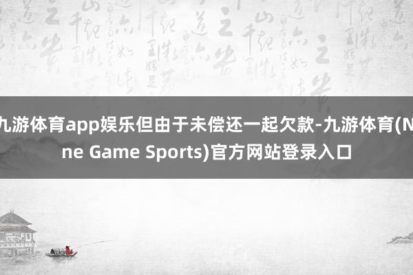 九游体育app娱乐但由于未偿还一起欠款-九游体育(Nine Game Sports)官方网站登录入口