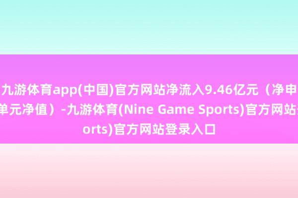 九游体育app(中国)官方网站净流入9.46亿元(净申购份额*单元净值)-九游体育(Nine Game Sports)官方网站登录入口