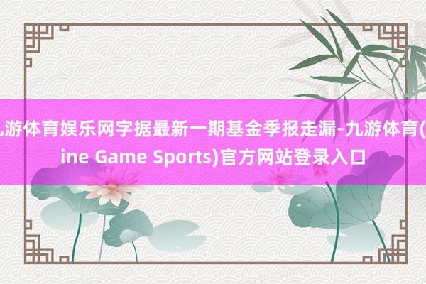 九游体育娱乐网字据最新一期基金季报走漏-九游体育(Nine Game Sports)官方网站登录入口