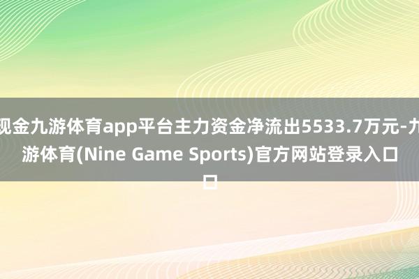 现金九游体育app平台主力资金净流出5533.7万元-九游体育(Nine Game Sports)官方网站登录入口