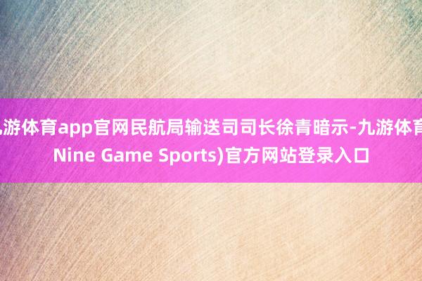 九游体育app官网民航局输送司司长徐青暗示-九游体育(Nine Game Sports)官方网站登录入口