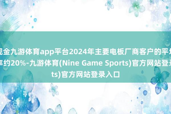 现金九游体育app平台2024年主要电板厂商客户的平均毛利率约20%-九游体育(Nine Game Sports)官方网站登录入口